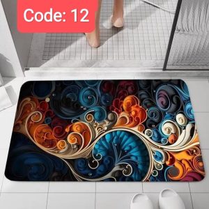 3D Floor Mat Code-12 (বর্ডার সেলাই করা)
